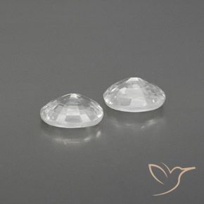 Pedras preciosas de Zircão Branco natural de 1.64 ct, oval, VVS-VS