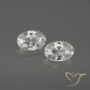 Pedras preciosas de Zircão Branco natural de 1.67 ct, oval, VVS-VS