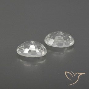 Pedras preciosas de Zircão Branco natural de 1.67 ct, oval, VVS-VS
