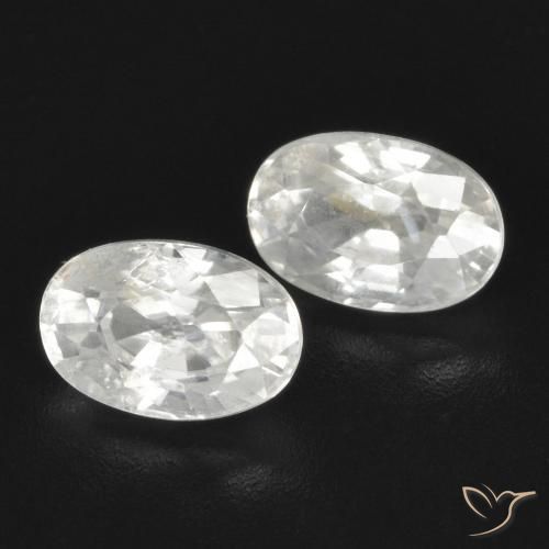 Pedras preciosas de Zircão Branco natural de 1.83 ct, oval, VS
