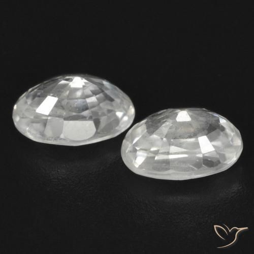 Pedras preciosas de Zircão Branco natural de 1.83 ct, oval, VS