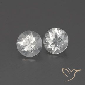 Pedras preciosas de Zircão Branco natural de 1.83 ct, Redondo, VVS-VS
