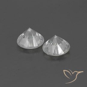Pedras preciosas de Zircão Branco natural de 1.83 ct, Redondo, VVS-VS