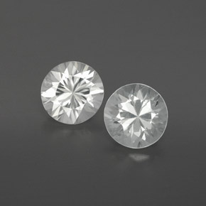 Pedras preciosas de zircão branco natural de 1,86 ct, corte redondo, VVS-VS