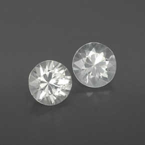 Pedras preciosas de zircão branco natural de 1,86 ct, corte redondo, VVS-VS