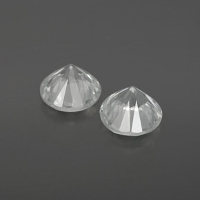 Pedras preciosas de zircão branco natural de 1,86 ct, corte redondo, VVS-VS