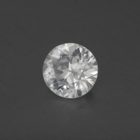 Zircão branco natural 0,81ct, corte redondo, VVS-VS