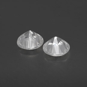 Pedras preciosas de zircão branco natural de 1,75 ct, corte redondo, VS