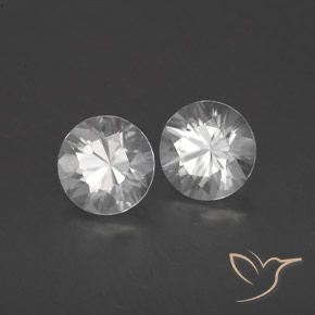 Pedras preciosas de Zircão Branco natural de 1.95 ct, Redondo, VVS