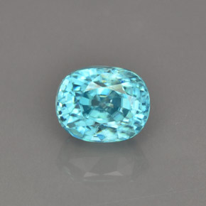 Zircão Azul Natural 4.15ct, Corte Oval, VVS-VS