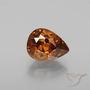 2.15ct Natural terra laranja Zircão, Formato de pêra, VVS