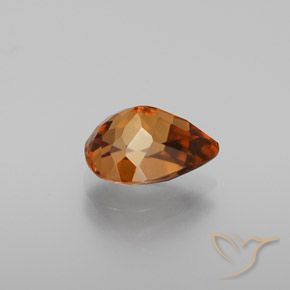 Zircão terra laranja Natural 2.15ct, Formato de pêra, VVS