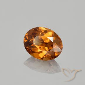 Zircão Castanho médio Natural 1.35ct, oval, VVS