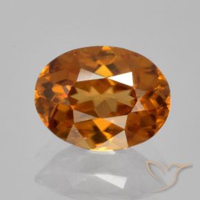 1.77ct Natural Laranja médio-escuro Zircão, oval, VVS