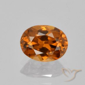 1.53ct Natural Laranja Profundo Zircão, oval, VVS