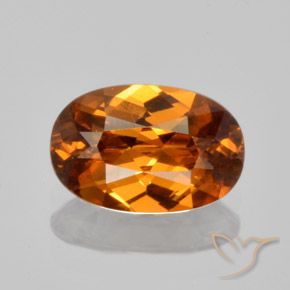 1.67ct Natural Laranja Marrom Profundo Zircão, oval, VVS-VS