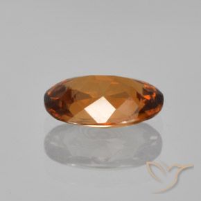 Zircão Laranja Marrom Profundo Natural 1.67ct, oval, VVS-VS