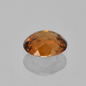 Zircão laranja natural 1,55ct, corte oval, VVS