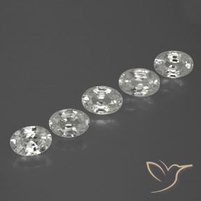 3.01ctw Natural Branco Zircão, oval, VVS-VS