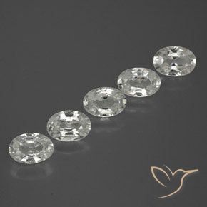 2.98ctw Natural Branco Zircão, oval, VVS-VS