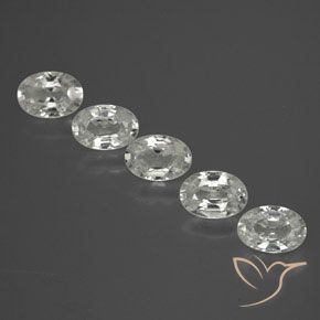 Pedras preciosas de Zircão Branco natural de 2.98 ct, oval, VVS-VS