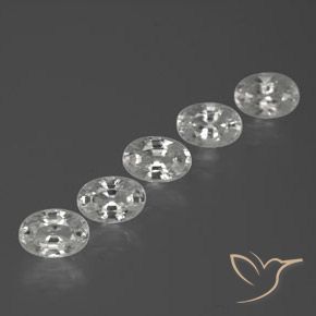 3.74ctw Natural Branco claro Zircão, oval, VVS-VS