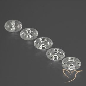Pedras preciosas de Zircão Branco claro natural de 3.74 ct, oval, VVS-VS