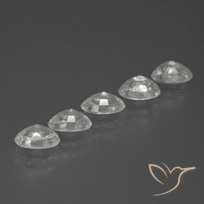 Pedras preciosas de Zircão Branco claro natural de 3.74 ct, oval, VVS-VS