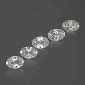 Pedras preciosas de zircão branco natural de  ct, corte oval, VVS-VS