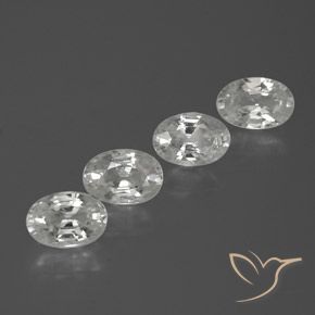 2.76ctw Natural Branco Zircão, oval, VVS-VS