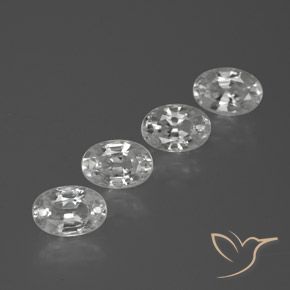2.91ctw Natural Branco Zircão, oval, VVS-VS