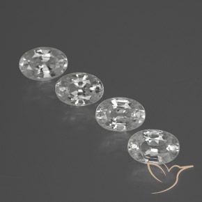Pedras preciosas de Zircão Branco natural de 2.91 ct, oval, VVS-VS