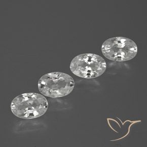 2.58ctw Natural Branco Zircão, oval, VVS-VS