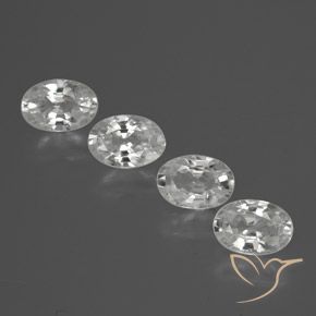 Pedras preciosas de Zircão Branco natural de 2.58 ct, oval, VVS-VS