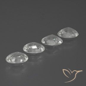 Pedras preciosas de Zircão Branco natural de 2.58 ct, oval, VVS-VS
