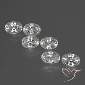 Pedras preciosas de Zircão Branco natural de 3.77 ct, oval, VVS-VS