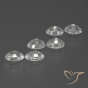 Pedras preciosas de Zircão Branco natural de 3.77 ct, oval, VVS-VS