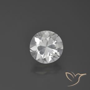 Zircão Branco Natural 1.49ct, Redondo, VVS-VS