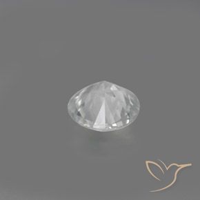 Zircão branco natural 1,36ct, corte redondo, VVS-VS