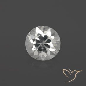 1.73ct Natural Branco Zircão, Redondo, VS