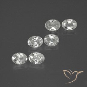 6.68ctw Natural Branco Zircão, oval, VS