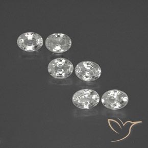 Pedras preciosas de Zircão Branco natural de 6.68 ct, oval, VS