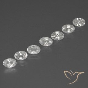 4.96ctw Natural Branco Zircão, oval, VS-SI