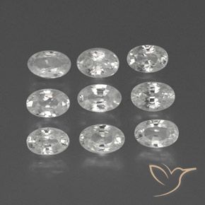 Pedras preciosas de Zircão Branco natural de 6.27 ct, oval, VS