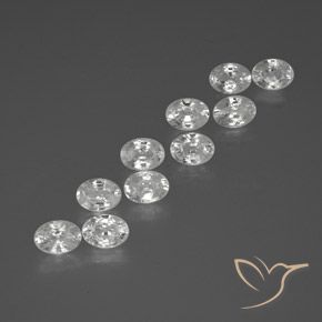 12.89ctw Natural Branco Zircão, oval, VS