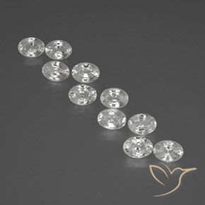 Pedras preciosas de Zircão Branco natural de 12.89 ct, oval, VS