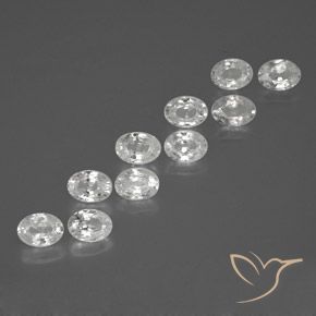 11.60ctw Natural Branco Zircão, oval, VS