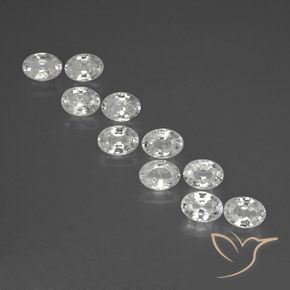 Pedras preciosas de Zircão Branco natural de 12.03 ct, oval, VS