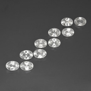 Pedras preciosas de zircão branco natural de 13,17 ct, corte oval, VS-SI