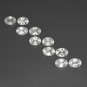 Pedras preciosas de zircão branco natural de 13,17 ct, corte oval, VS-SI